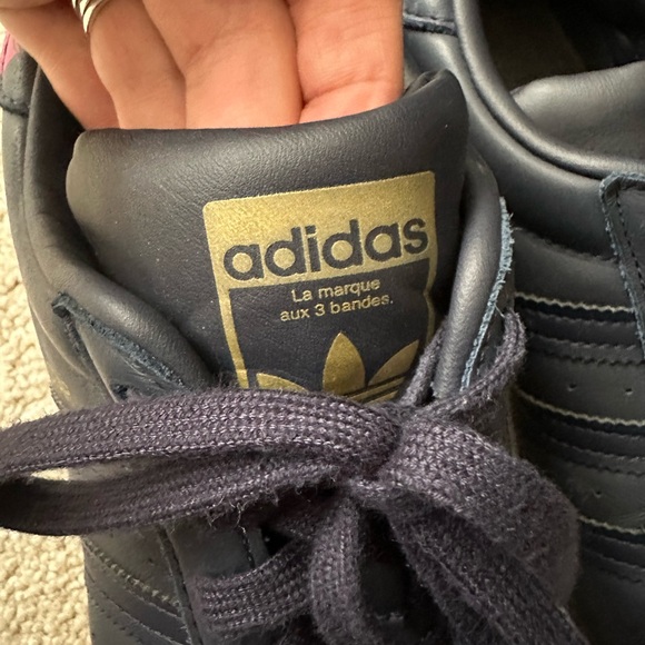 Adidas Superstar Legend Ink navy flower shoes. US 9.5 - Picture 5 of 8